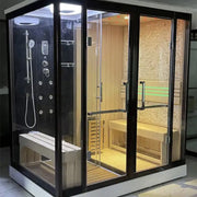 Aurelian 67-Inch Corner Steam Shower Tub Combo