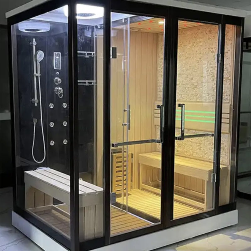 Aurelian 67-Inch Corner Steam Shower Tub Combo
