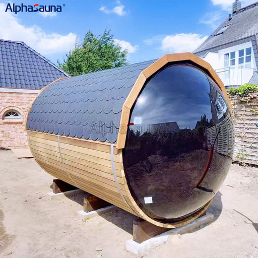 Nordic Barrel Outdoor Steam Shower & Sauna — Panoramic