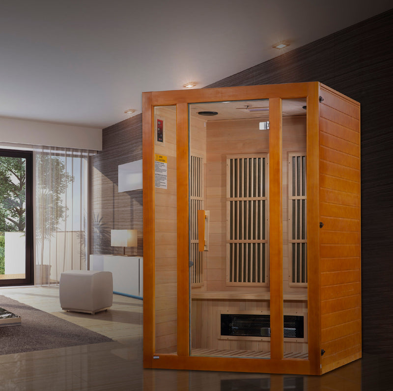 Maxxus "Aspen" Dual Tech 2 person Low EMF FAR IR Sauna (MX-J206-02S) - MX-J206-02S image 4